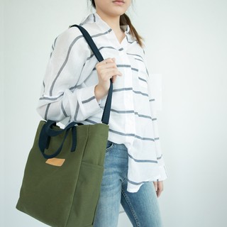 กระเป๋าผ้า Ongo-ing  รุ่น Ordinary bag สี Midnight Blue  - olive