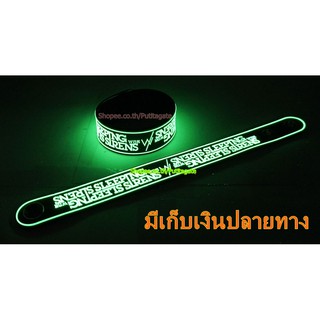 SLEEPING WITH SIRENS สลีปปิงวิทไซเรนส์ Wristband ริสแบนด์ เรืองแสง กำไลยาง ปั๊มนูน วงร็อค pg152 สินค้าส่งต่างประเทศ