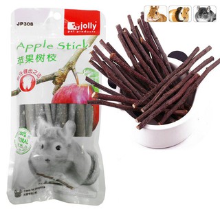 Jolly Apple sticks กิ่งแอปเปิ้ล ขนมชินชิล่า, กระต่าย (60g.)