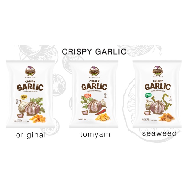 WANALEE – Crispy garlic กระเทียมแผ่นทอดกรอบ (คละรสชาติ)