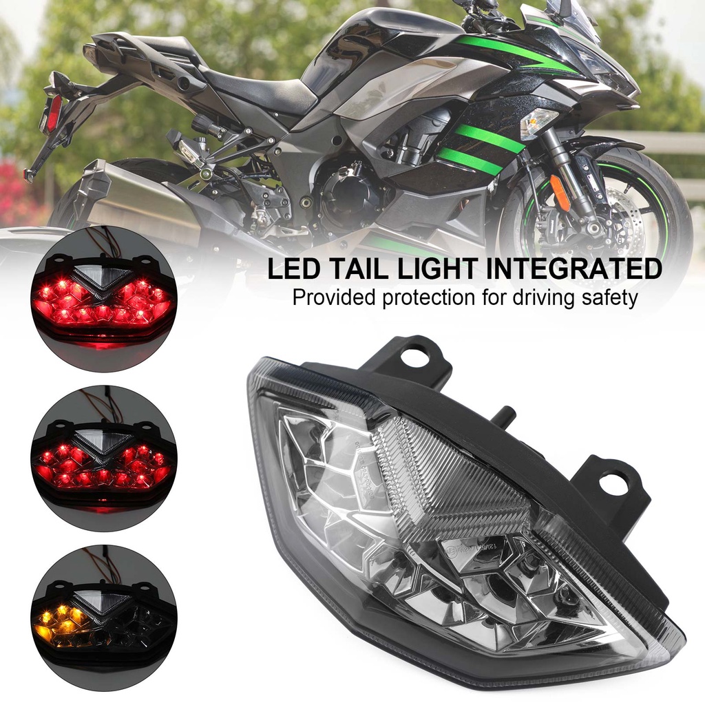 ไฟท้าย สําหรับ KAWASAKI NINJA 1000 KLE 650 VERSYS 2020 Z1000 SX ไฟท้าย LED แบบบูรณาการ สีดํา