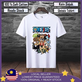 เสื้อยืด ผ้าฝ้าย 100% พิมพ์ลายอนิเมะวันพีช LUFFY ZORO Viral Lelaki สําหรับผู้ชาย