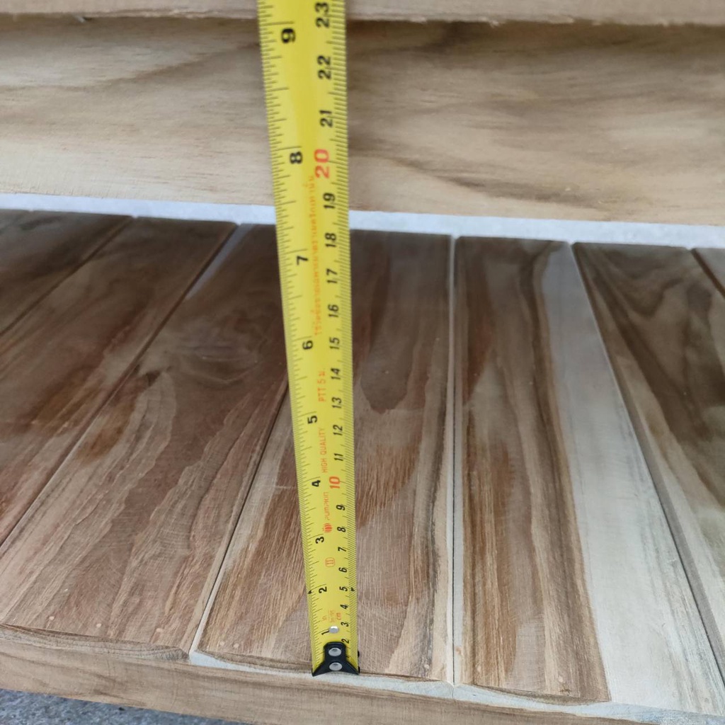 โต๊ะไม้สักยาว2ชั้น ขนาดที่มี50x120x40ซม 50x120x50ซม 40x120x40ซม 2ชั้น โต๊ะไม้สักอย่างหนา ประกอบสำเร็จ - รูปที่ 5