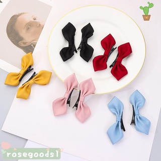 Rosegoods1 กิ๊บติดผม ริบบิ้นโบว์ เครื่องประดับผม สําหรับผู้หญิง เด็กผู้หญิง 1 คู่