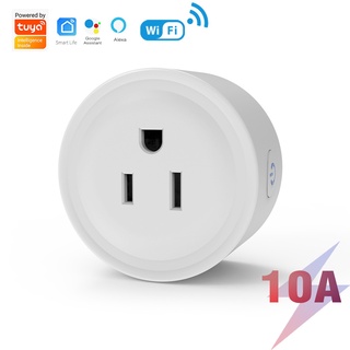 LiLigood Alexa Plug Tuya อะแดปเตอร์ปลั๊กไฟอัจฉริยะ WIFI US 10A ควบคุมด้วยรีโมตคอนโทรลไร้สาย ตรวจสอบพลังงาน แอพ Smart Life ทํางานร่วมกับ Amazon Alexa Google WIFI Socket Alexa Switch