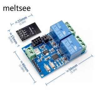 โมดูลสวิตซ์ 5 โวลต์ esp 8266 esp - 01 2 ช่อง wifi สําหรับโทรศัพท์มือถือ 5V ESP8266 ESP-01S 2 Channel WiFi Relay Module