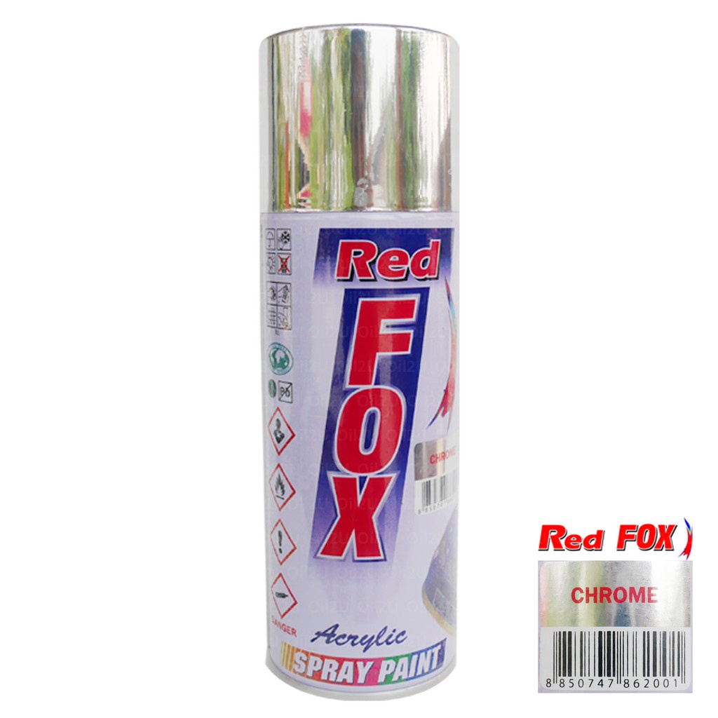 สีสเปรย์โครเมี่ยม RedFox สี Red Fox Chrome Acrylic Spray Paint