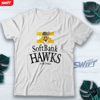 [COD]เสื้อยืด แบบนิ่ม พิมพ์ลาย HAWKS FUKUOKA BASEBALL DISTROS-5XL