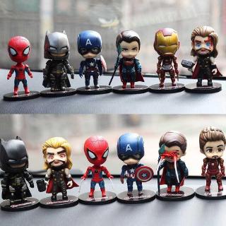 โมเดล Avengers กัปตันอเมริกา Spider-Man ไอรอนแมน 8cm