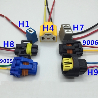 อะแดปเตอร์ซ็อกเก็ตไฟหน้ารถยนต์ เซรามิค H1 H4 H11 HB3 HB4 1 ชิ้น