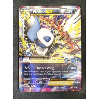 Absol Mega EX Card อับโซล XY63 Pokemon Card Gold Flash Light (Glossy) ภาษาอังกฤษ