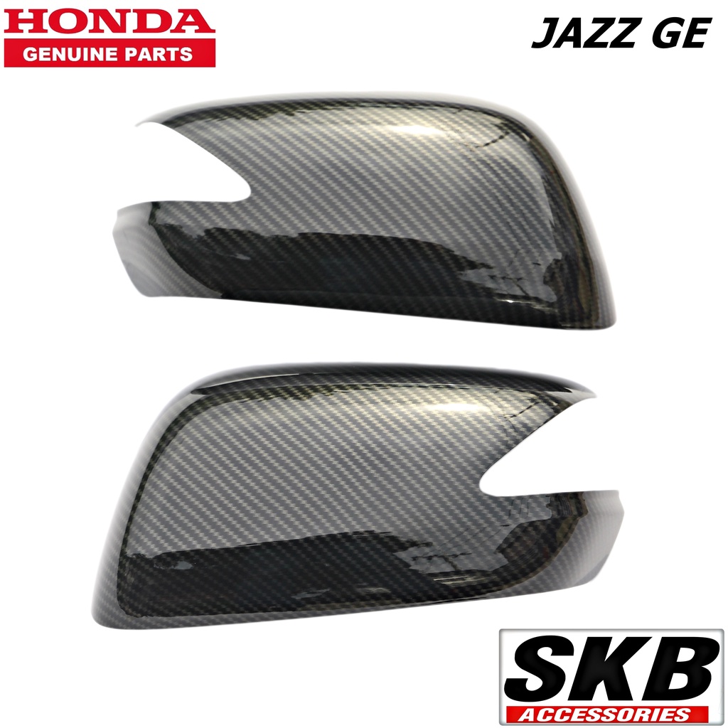 HONDA JAZZ GE ปี 2008-2013 สำหรับรุ่น มีรูไฟเลี้ยวที่กระจก เคฟล่า  ครอบกระจกแจ๊ส อะไหล่แท้ศูนย์