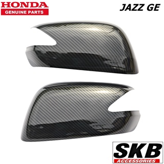 HONDA JAZZ GE ปี 2008-2013 ฝาครอบกระจก สำหรับรุ่น มีรูไฟเลี้ยวที่กระจก เคฟล่า ครอบกระจกJAZZ ครอบกระจกแจ๊ส อะไหล่แท้ศูนย์