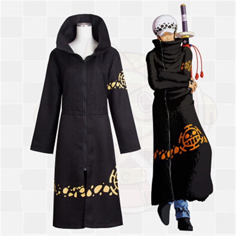 อะนิเมะญี่ปุ่น One P Iece คอสเพลย์ T Rafalgar กฎหมายเครื่องแต่งกายคอสเพลย์เสื้อกันหนาวหมวกขายส่ง 2 ป