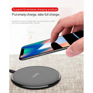 HOCO CW6 ของแท้เครื่องชาร์จโทรศัพท์แบบไร้สายในตัว ระบบ Qi Wireless Charger สำหรับ IPhoneX 8/8 Plus Samsung