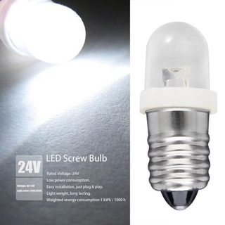 Y หลอดไฟสกรู E10 LED 6V DC สีขาว