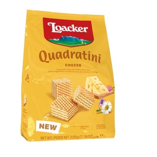 Loacker ล็อคเกอร์ เวเฟอร์ Wafer  QUADRATINI เวเฟอร์สอดไส้ครีมรสชีส 125,250กรัม