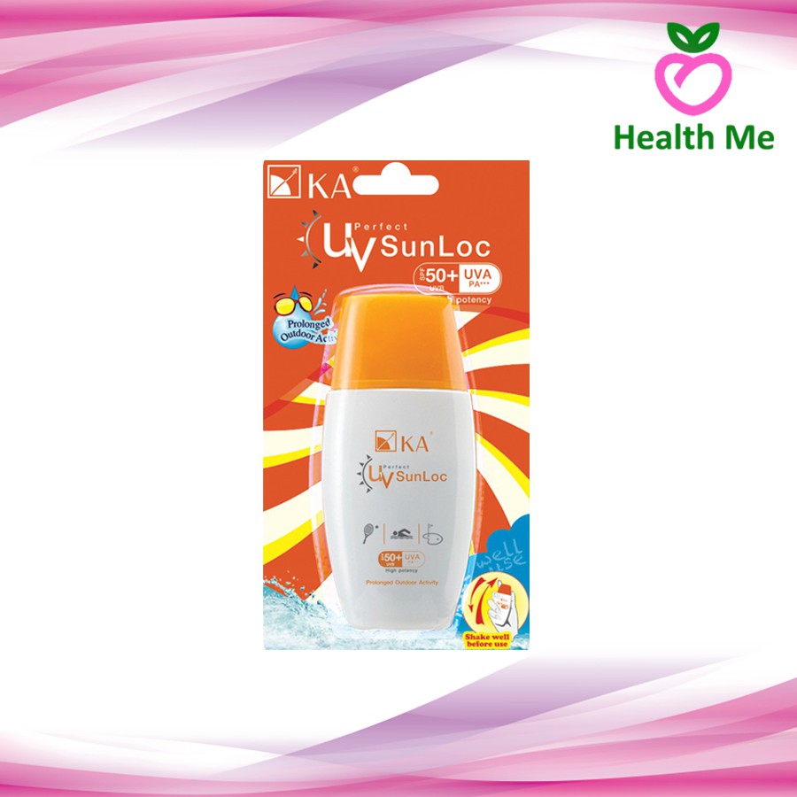 KA UV Perfect Sunloc SPF 50+ PA+++ 60 ml. (white) / เคเอ ยูวี เพอร์เฟค ซันล็อค (สีขาว) โลชั่นกันแดด
