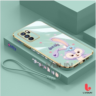 เคส OPPO Reno 6 5G Reno 7 4G 7 5G Reno 6 Z Reno 7 Z 6 Pro 7 Pro StellaLou Case with Lanyard Soft Case Silicone Electroplated Soft Case TZ1