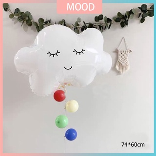 ☁️พร้อมส่ง ลูกโป่งอลูมิเนียมฟอยล์ ลูกโป่งทรงเมฆขาว น่ารัก☁️