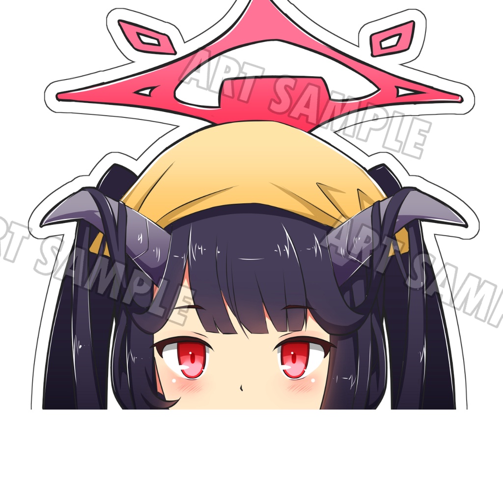 Blue Archive Fuuka Sticker สติ๊กเกอร์ 2 ชิ้น ติดรถยนต์ Peeker Aikiyo Fuuka Sticker Blue Archive อนิเ