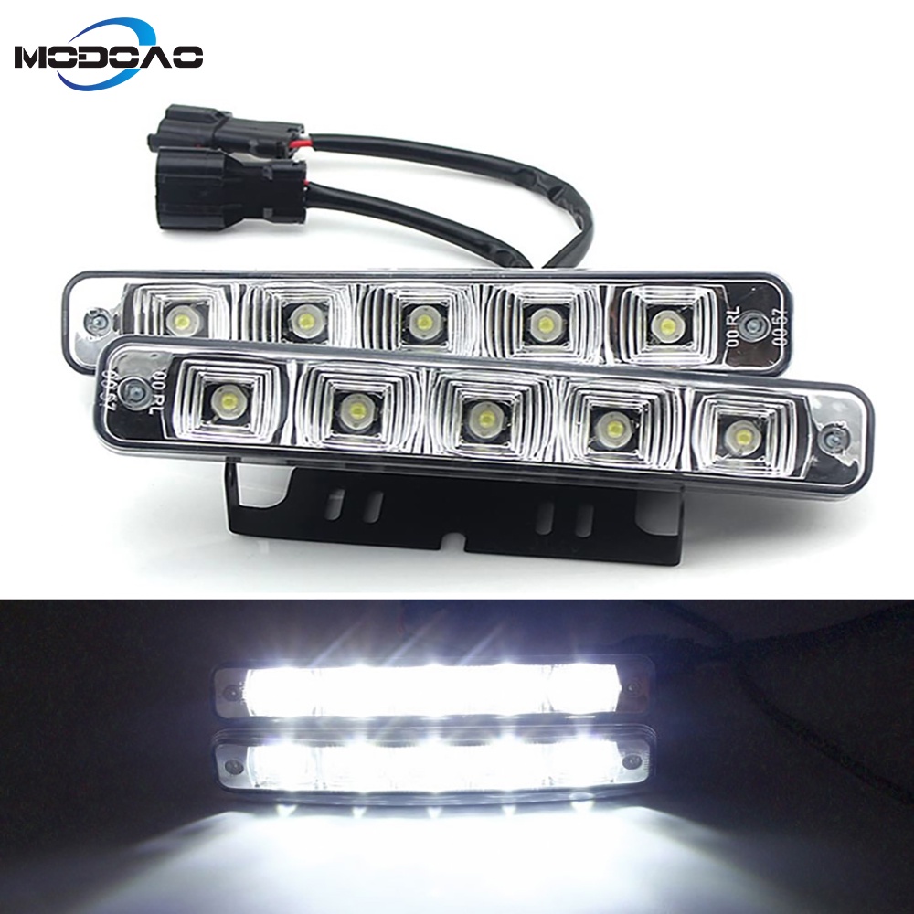 In Stock2pcs 10w 12v Super Bright Led Daytime Running Light Car Daylight Drl Fog Light 6000k 