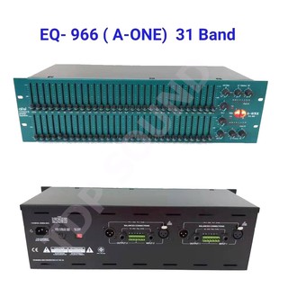 EQอีควอไลเซอร์ 2 x 31 BAND 2 ชั้น สไลด์ยาว 31 Band Graphic Equalizer A-ONE FCS-966