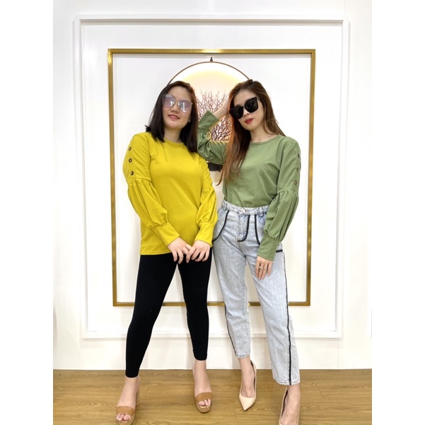 ขายส่ง (35k x 6pcs) - รหัส 003 เสื้อปุ่มวาฟเฟิล 4wrn Lime series