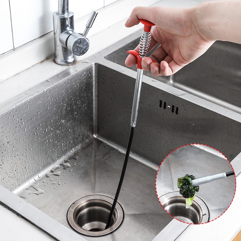 ที่ล้วงท่อน้ำตันแบบมีที่คีบ สปริงทะลวงท่อน้ำตัน