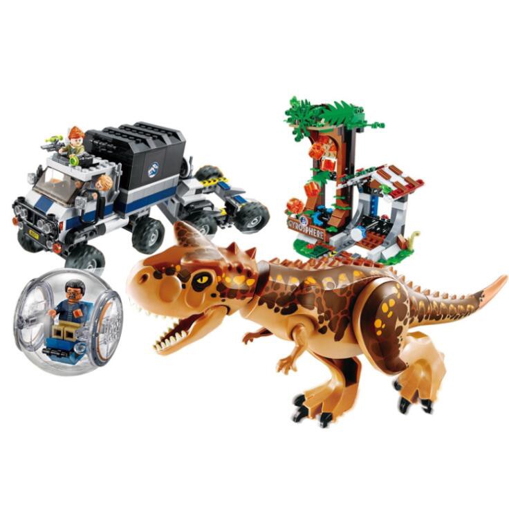 ✣Lego 75929 Carnotaurus Gyrosphere Escape Building Blocks Jurassic World Dinosaur Model Bricks Toys 