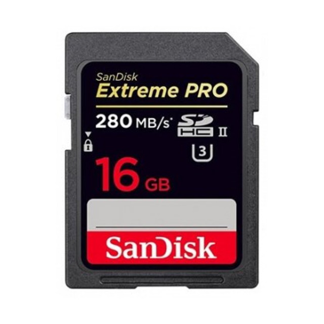 (ลดล้างสต๊อก)Sandisk SD Extreme Pro SDHC UHS-II 16 GB(280MB/s_1867x)