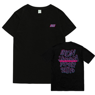 มาใหม่ เสื้อยืดลําลอง แขนสั้น พิมพ์ลาย Ikon Concert In Japan Kpop Kpop ทรงหลวม 2021