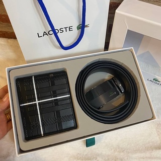 Lacoste Gift Set เซทสุดคุ้มทั้งกระเป๋าสตางค์พับสองตอนและเข็มขัด