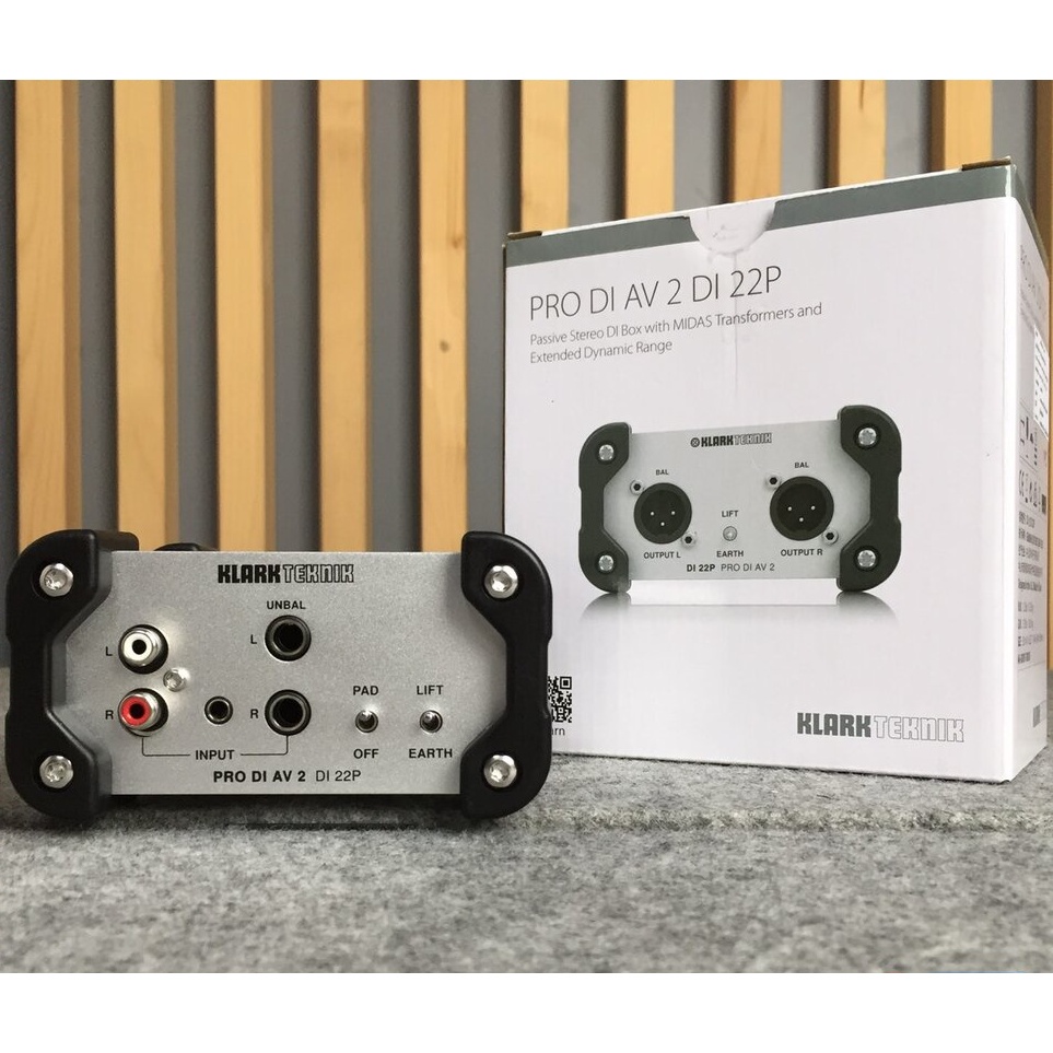 KLARK TEKNIK Di22P Passive Stereo DI Box Fully transformer isolated แบบ Passive และ RCA