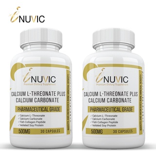 แคลเซียม แอลทรีโอเนต Calcium L-Threonate x 2 ขวด Inuvic อินูวิค แคลเซียม คาร์บอเนต คอลลาเจน ซอยโปรตีน