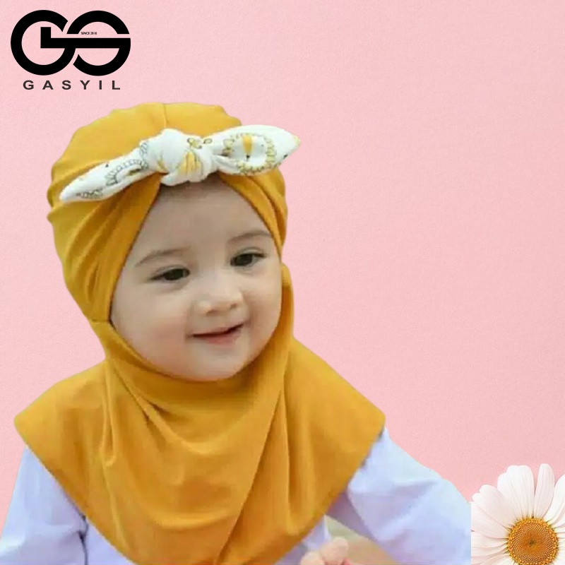 Gasyil Rabbit Ribbon ฮิญาบเด็ก / ฮิญาบเด็ก / ผ้าคลุมผมเด็กฤดูร้อน