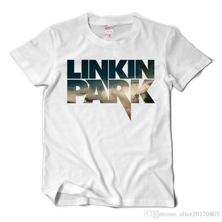 แพงกว่า แต่ดีกว่าเสื้อยืดพิมพ์ลาย Linkin Park สีขาวสไตล์ยุโรปอเมริกันสําหรับผู้ชาย B2ok