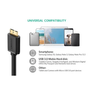 UGREEN รุ่น US130 สายเคเบิ้ล USB3.0 to Micro-B3.0 Gold-plated ความยาวสาย 0.25-2 เมตร