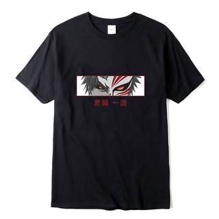 เสื้อยืดแขนสั้น ผ้าฝ้าย 100% พิมพ์ลายการ์ตูนอนิเมะ Bleach Kurosaki Ichigo ทรงหลวม สไตล์ฮิปฮอป สําหรับผู้ชายเสื้อยืดน่ารั