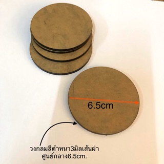 วงกลมสีดำหนา3มิลเส้นผ่าศูนย์กลาง6.5cm.