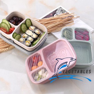 ATA-ข้าวสาลีใหม่ปลอดมลพิษไมโครเวฟ Bento Lunch Picnic กล่องเก็บอาหารกล่อง