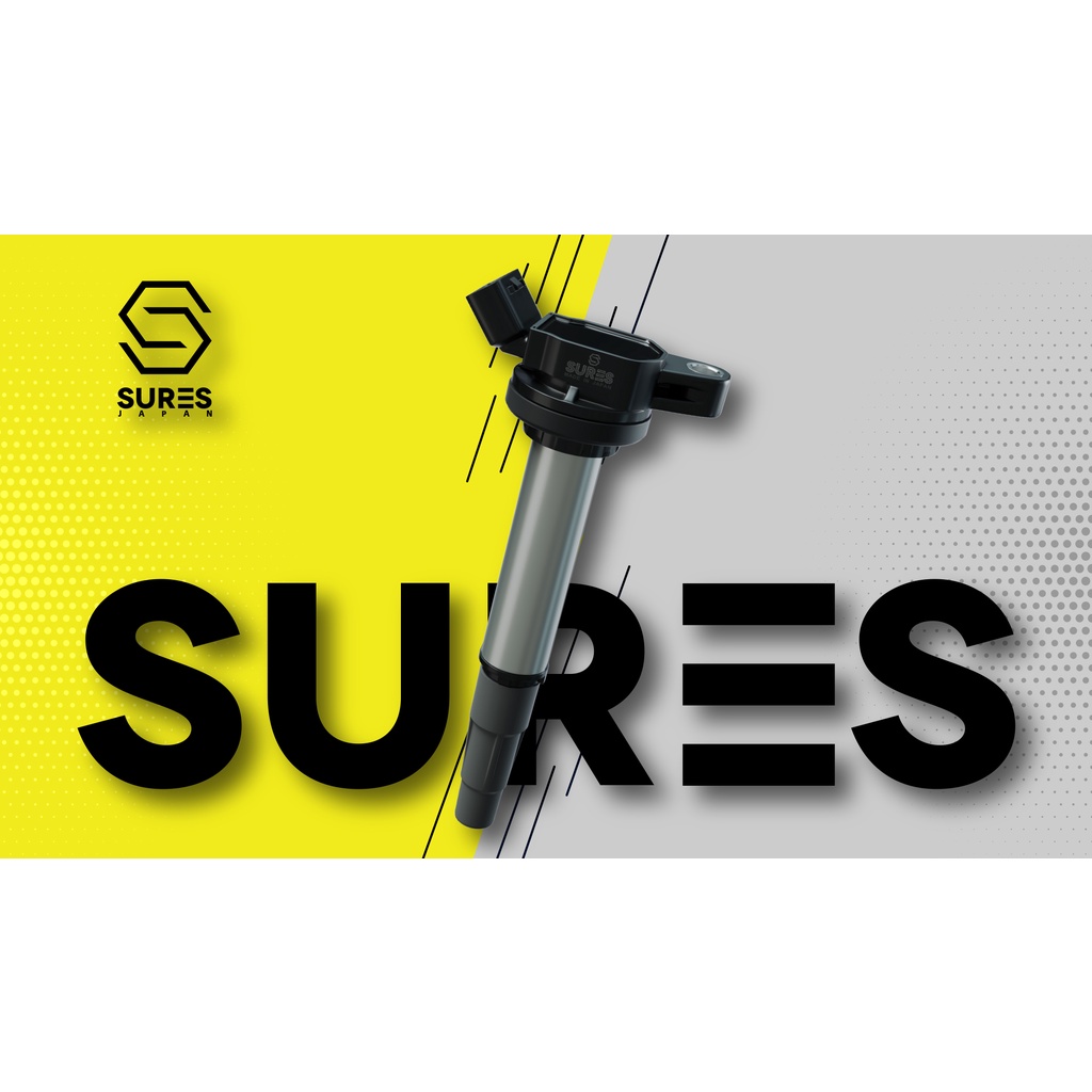 คอยล์จุดระเบิด TOYOTA ALTIS 01-09 / ALTIS DUAL 10-ON - SURES MADE IN JAPAN - คอยล์หัวเทียน โตโยต้า อ