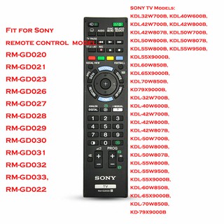 SONY รีโมตคอนโทรลทีวี RM-GD030 RM-GD023 สําหรับ GD023 GD033 RM-GD031 RM-GD032 RM-GD026 RM-GD027 RM-GD028 RM-GD029 KDL55X9000B KDL60W850B KDL65X9000B KDL-32W700B KDL-40W600B KDL-42W700B KDL-42W800B Kdl-42w807b, KDL-50W700B, KDL-50W80