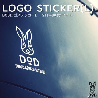 DOD - Logo sticker L （White）　ST1-480 สติ๊กเกอร์ 20102106