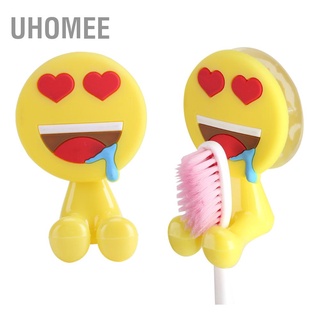 UHomee ชั้นวางแปรงสีฟันแบบตัวดูดติดผนังสําหรับตกแต่งห้องน้ํา