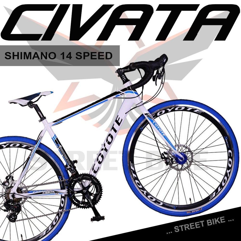ราคาถูก ที่สุด -- จักรยานเสือหมอบ 700C COYOTE Civata / 14 เกียร์