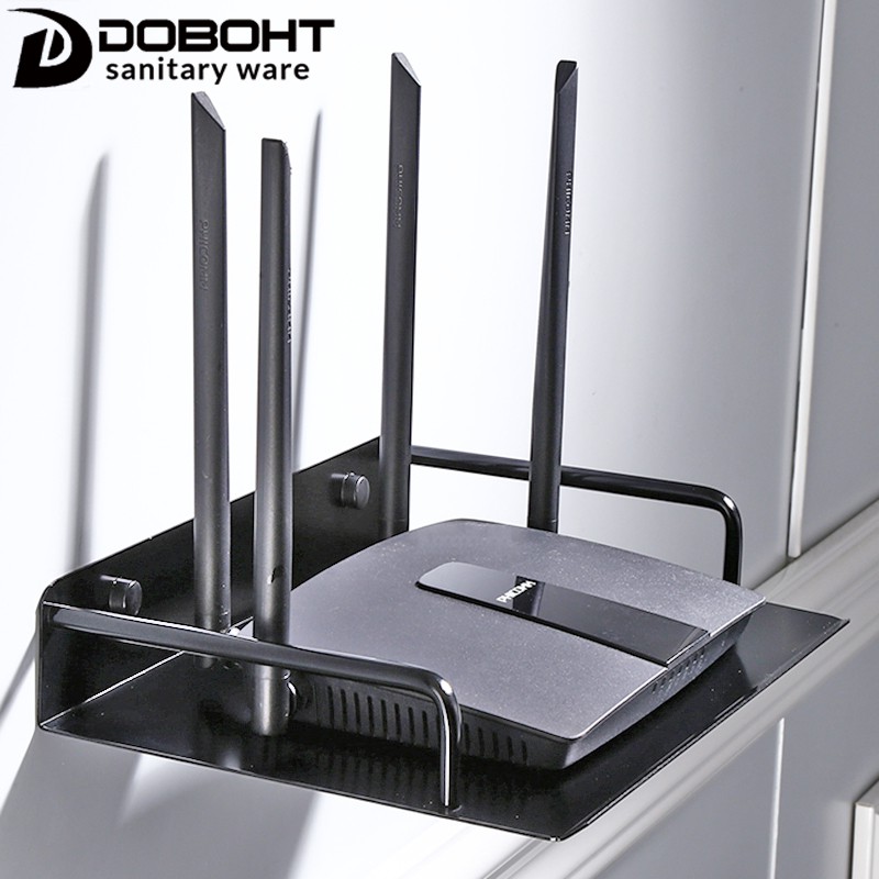 Doboht เคลือบสีดำที่อาศัยอยู่บ้านเราเตอร์ DVR Xbox DVD ที่วางชั้นวาง  A1001106-3BL