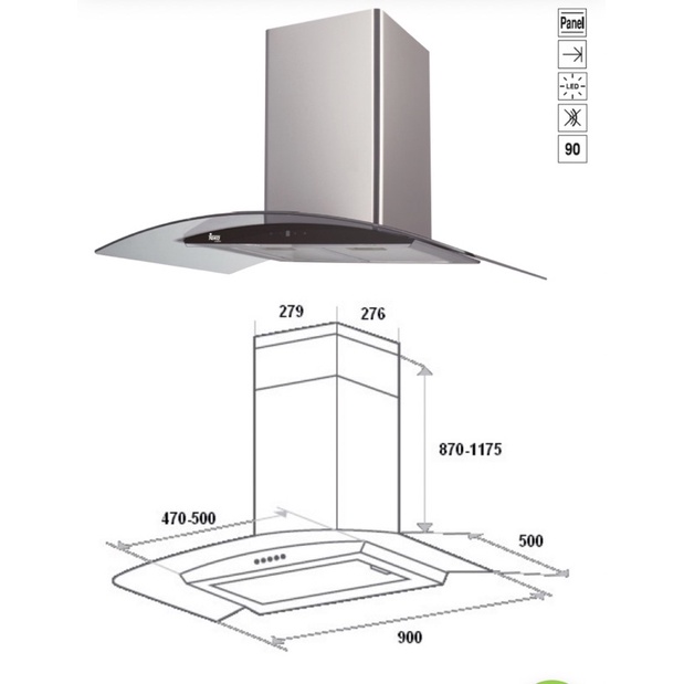 เครื่องดูดควัน TEKA รุ่น LDA TC 90