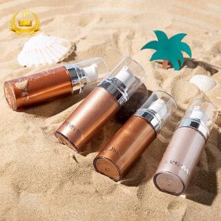 Body Highlight Liquid Shimmer Illuminator Highlighter Luminizer Foundation Brighten Cream For Face Body Radiance Fluorescence SAWU