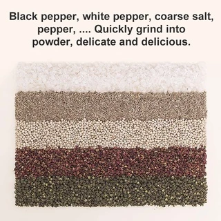 Huohou เครื่องบดพริกไทยเกลือไฟฟ้า 5 ระดับ มีไฟ LED 5 In 1 | Electric Pepper Salt Grinder with LED